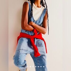 H/G Blue Denim Overalls for Women